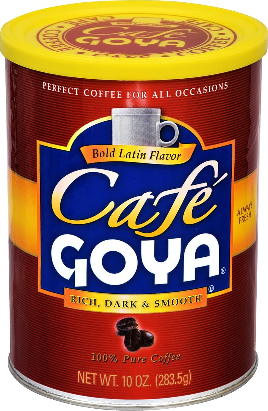 Goya Foods 100% Pure Latin Coffee, Rich, Dark & Smooth, 10 Ounce Can