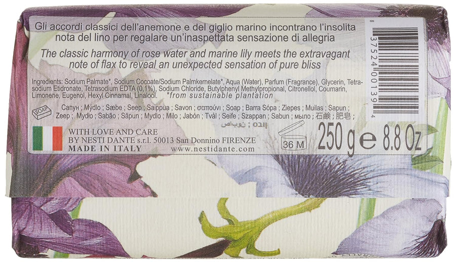 Nesti Dante Dolce Vivere Fine Natural Soap - Portofino - Flax, Rose Water & Marine Lily 250g/8.8oz