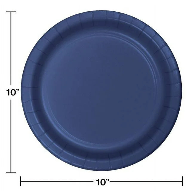 Touch of Color Banquet Plate, 10", Navy, 24 Ct