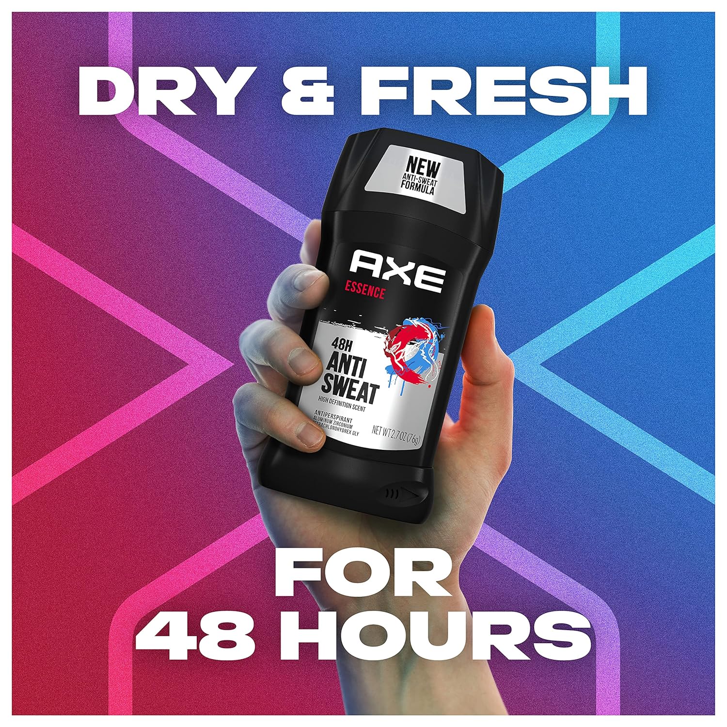 AXE Antiperspirant Deodorant For Men 48H Sweat And Odor Protection For Long Lasting Freshness, Essence Black Pepper And Cedarwood Men's Deodorant 2.7oz