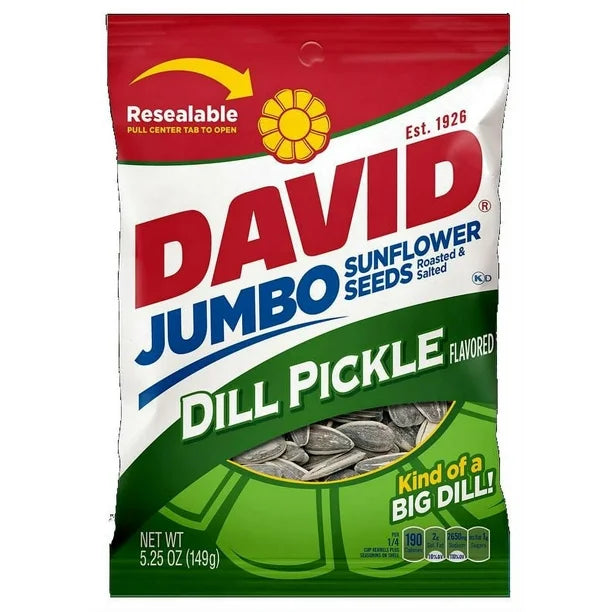 David Seeds Seeds Sunflower Seeds, Dill Pickle, 5.25 oz