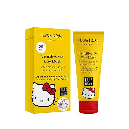 GESKE Sensitive Gel Day Mask | Use with our Hello Kitty Sonic Warm & Cool Mask | Face Mask with Panthenol, Allantoin & Prickly Pear Extract | Gentle, Hydrating Formula | For sensitive, irritated skin