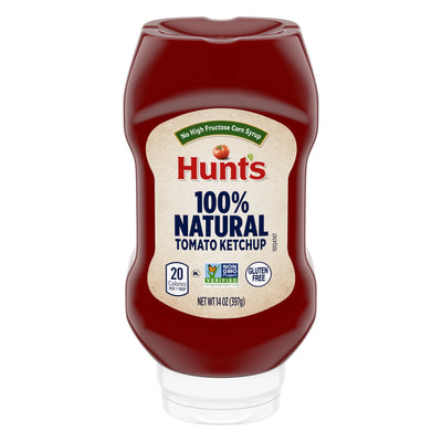 Hunt’s 100% Natural Tomato Ketchup, 14 oz Squeeze Bottle