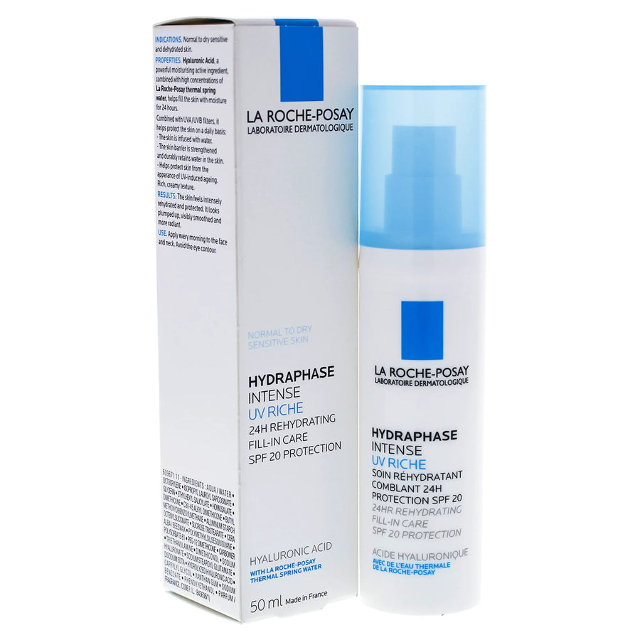 Hydraphase UV Intense Riche SPF 20 by La Roche-Posay for Unisex - 1.7 oz Sunscreen