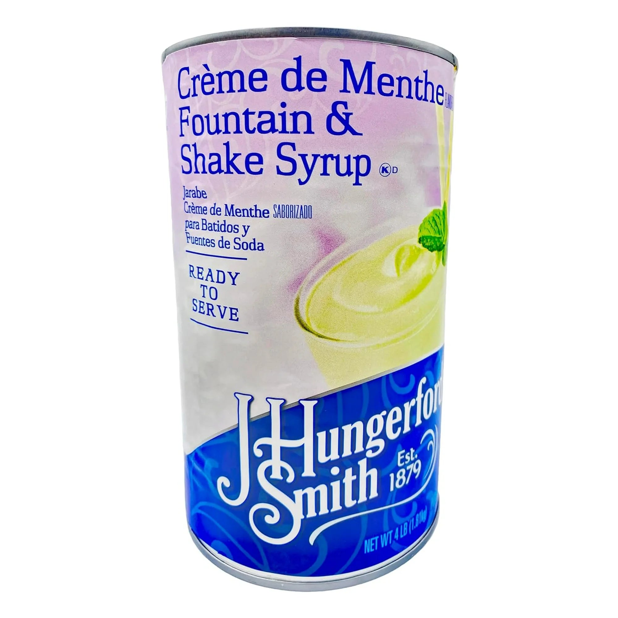 J. Hungerford Smith Dessert Topping | Fountain & Shake Syrup | (64 oz., Creme De Menthe)