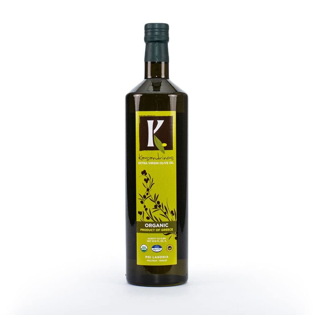 Kasandrinos Extra Virgin Olive Oil 1 Liter Glass Bottle from Greece