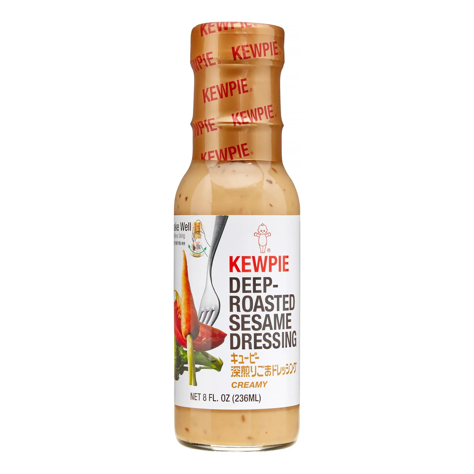 Kewpie Japanese Dressing Roasted Sesame 8 Oz.(Deep Roasted Sesame Dressing (Creamy), 8 Oz) roasted seaseme 8 Fl Oz (Pack of 1)