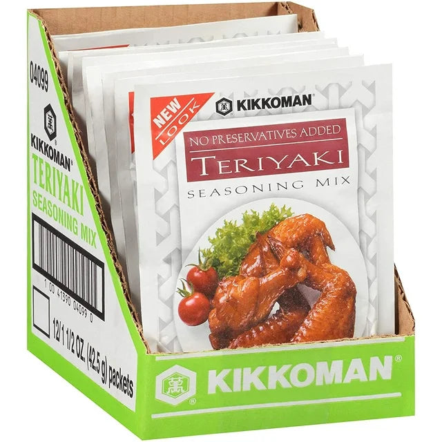 Kikkoman - Delicious Teriyaki Seasoning Mix - Full Flavored Low Sodium & No Fat - All Purpose Seasoning, No Added Preservatives & No High Fructose Corn Syrup 1 Pack