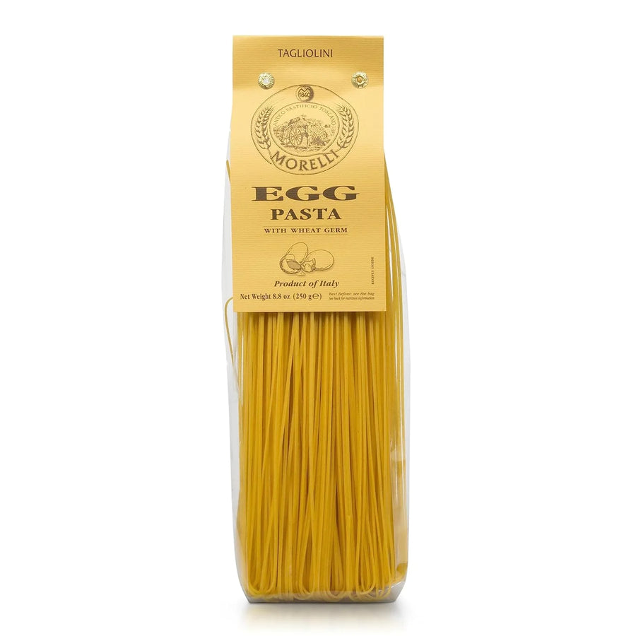 Morelli Egg Tagliolini Italian Pasta Noodles - Gourmet Pasta Handmade in Small Batches With Durum Wheat Semolina, Imported from Italy - 8.8 oz (250 gr) - Pack of 1