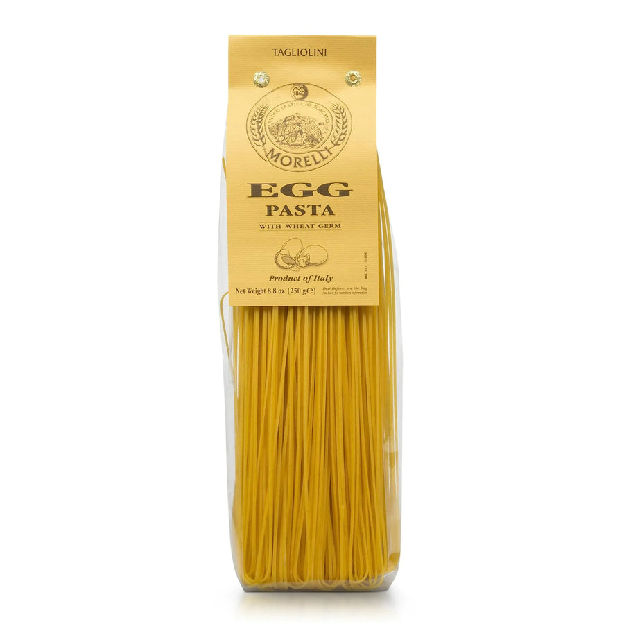 Morelli Egg Tagliolini Italian Pasta Noodles - Gourmet Pasta Handmade in Small Batches With Durum Wheat Semolina, Imported from Italy - 8.8 oz (250 gr) - Pack of 1