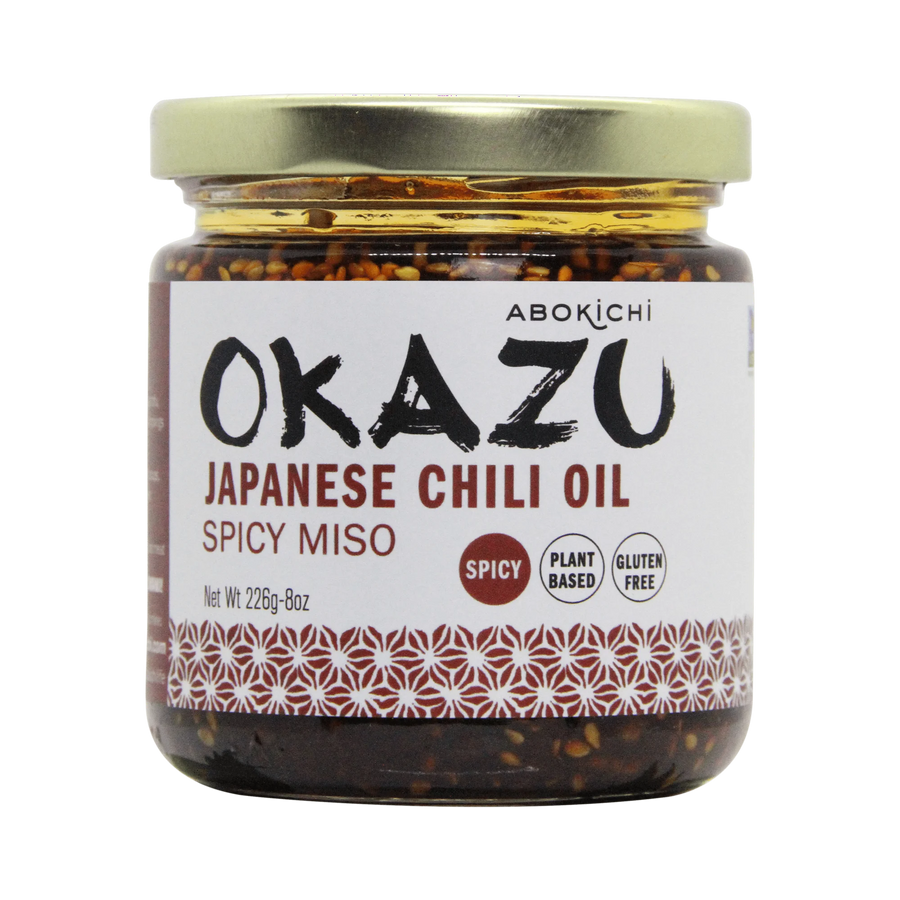OKAZU Japanese Spicy Chili Miso Oil 8oz- Made in North America by Abokichi