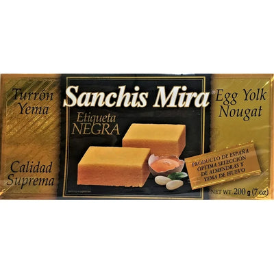 Sanchis Mira Turron Yema Egg Yolk Nougat 7 oz