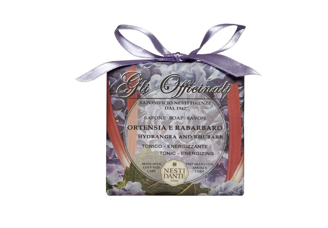 Nesti Dante Gli Officinali Soap, Hydrangea and Rhubarb/Tonic and Energizing, 7 Ounce