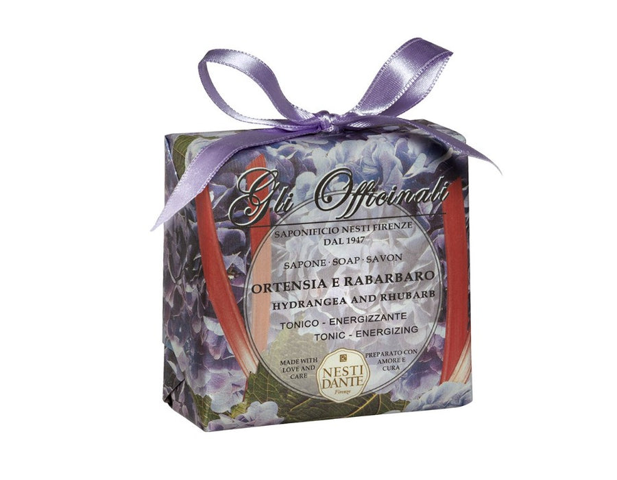 Nesti Dante Gli Officinali Soap, Hydrangea and Rhubarb/Tonic and Energizing, 7 Ounce
