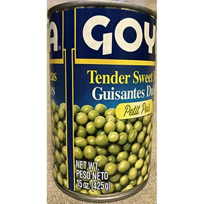 Goya Tender Sweet Peas, Canned Vegetables, 15 oz