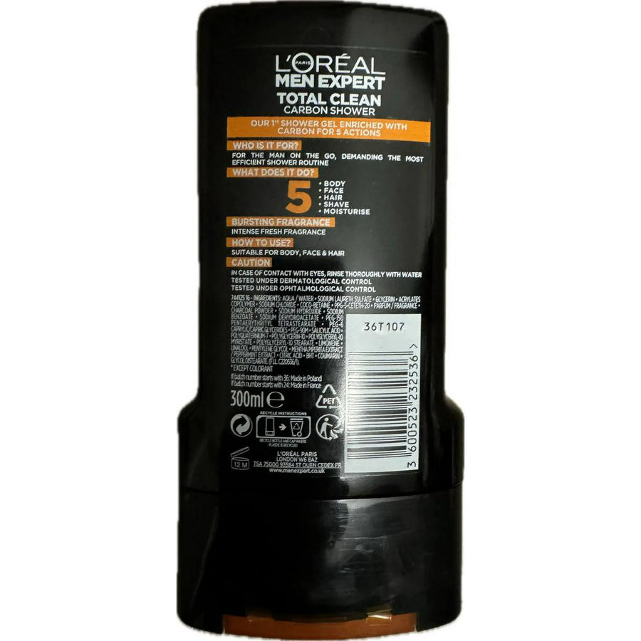 L'OREAL MEN EXPERT XL 300ml TOTAL CLEAN 5X1 CARBON SHOWER