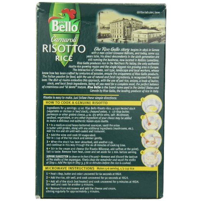 Riso Bello Carnaroli Risotto Rice, 17.5-Ounce Boxes (Pack of 6)