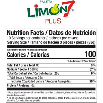 Anahuac 7 Plus Paleta Limon Lollipops, 30 Count Bag