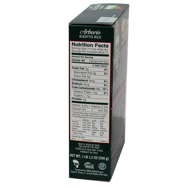 Arborio Risotto Rice, 17.5oz (500gm), Pack of 6