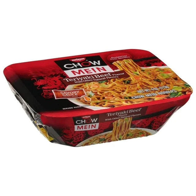 Nissin Teriyaki Beef Flavor Chow Mein Noodles, 4 oz