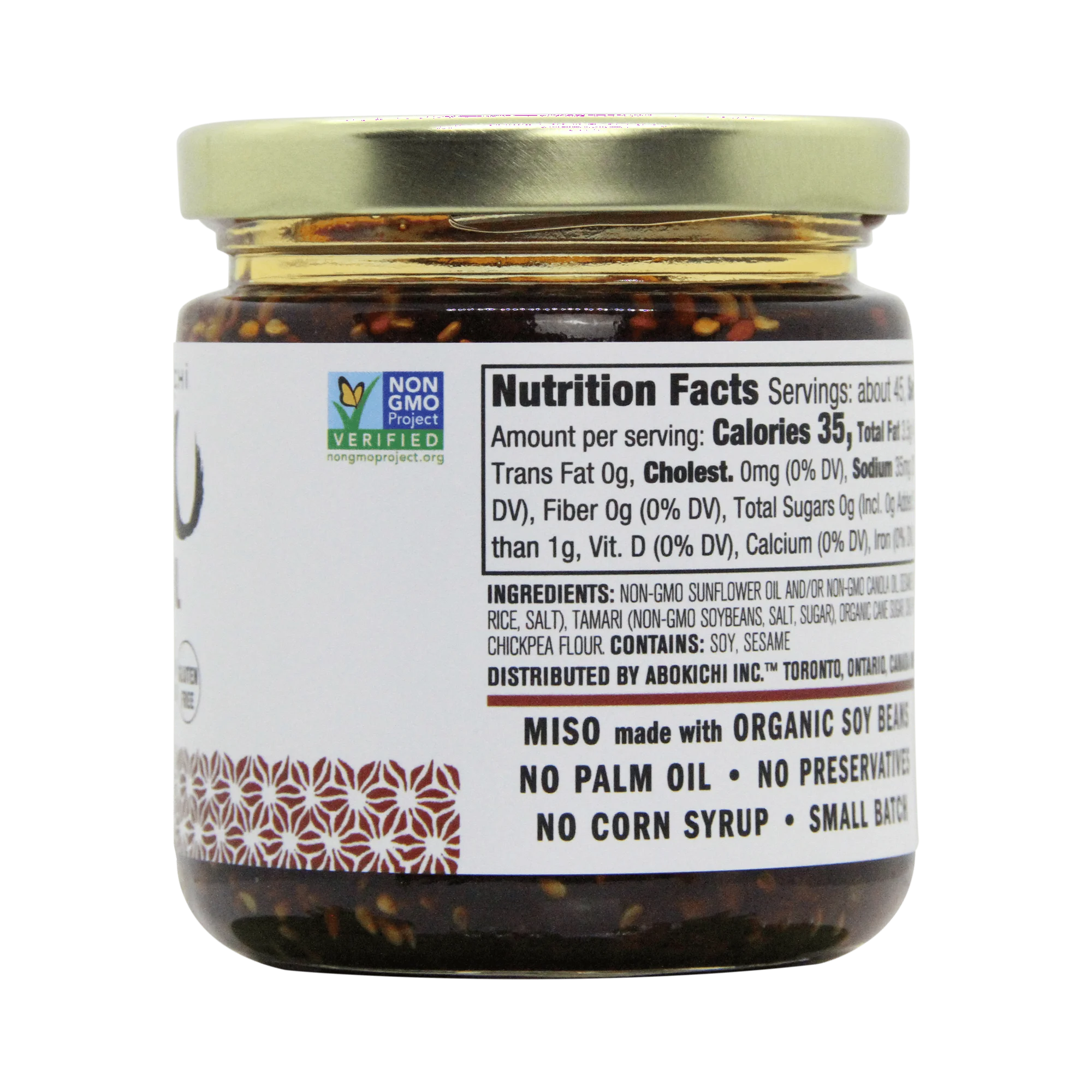 OKAZU Japanese Spicy Chili Miso Oil 8oz- Made in North America by Abokichi