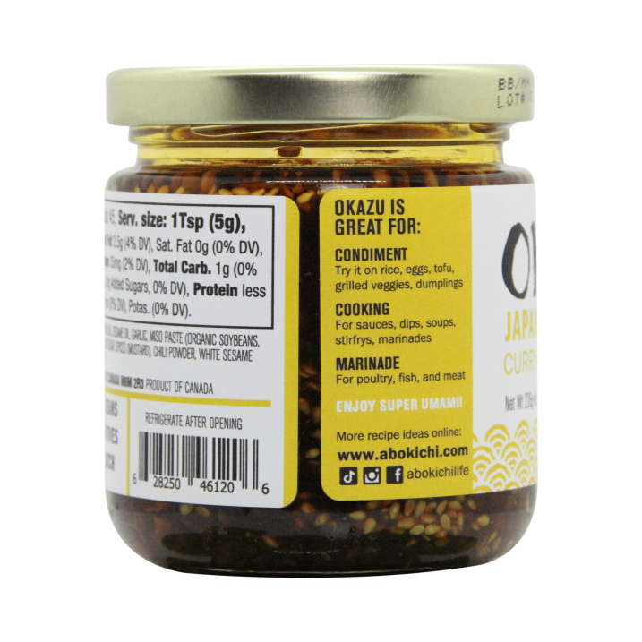 OKAZU Japanese Curry Miso Oil 8oz- Made in North America by Abokichi