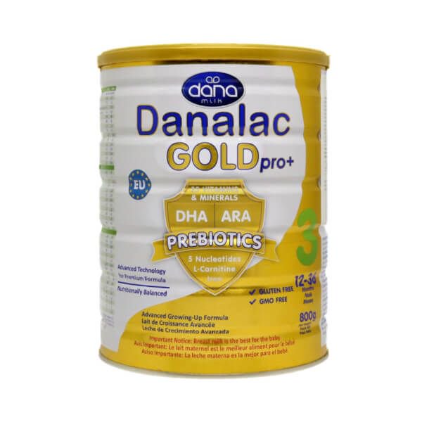 DANALAC Danalac GOLD Pro+ 3 800g Litho EN/FR with Symbiotics - DHA-ARA-Nucleotides