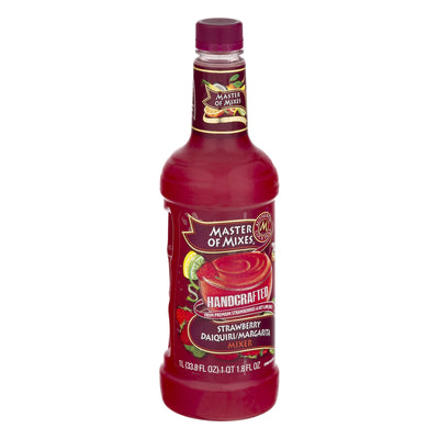 Master of Mixes Strawberry Daiquiri/Margarita Mixer Ready To Use, 1 Liter Plastic Bottle, Shelf-Stable