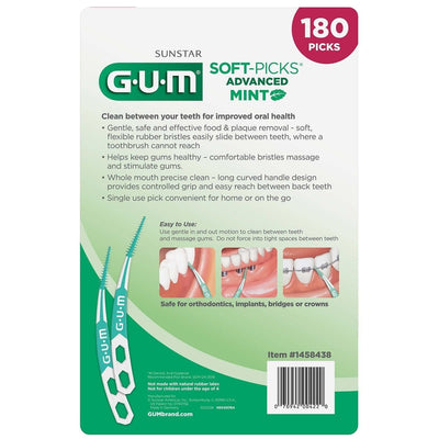 GUM Soft-Picks Advanced Mint, 180 Count