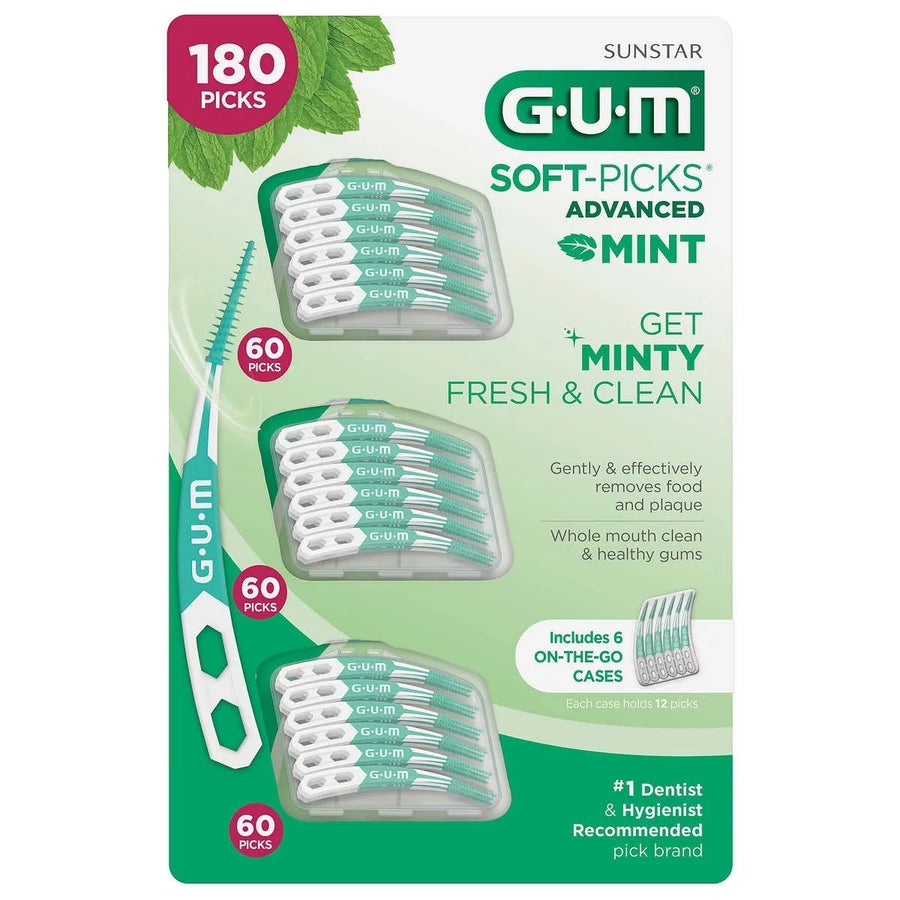 GUM Soft-Picks Advanced Mint, 180 Count