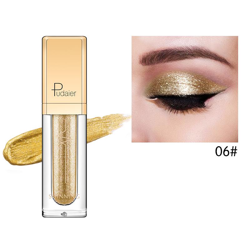 Pudaier Glitter & Glow Liquid Eyeshadow - Color # 06 Dark Gold