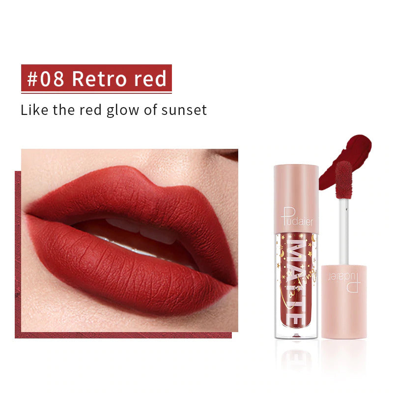 PUDAIER® Air Matte Lip Color - Color #08 Retro Red