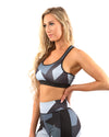 Bondi Sports Bra - Black/Grey - Savoy Active