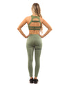 Huntington Set - Leggings & Sports Bra - Olive Green - Savoy Active