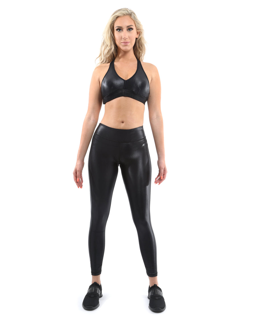 Cortina Activewear Set - Leggings & Sports Bra - Black [MADE IN ITALY] - Savoy Active