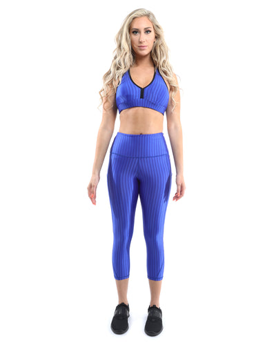 Firenze Activewear Sports Bra - Blue [MADE IN ITALY] - Savoy Active