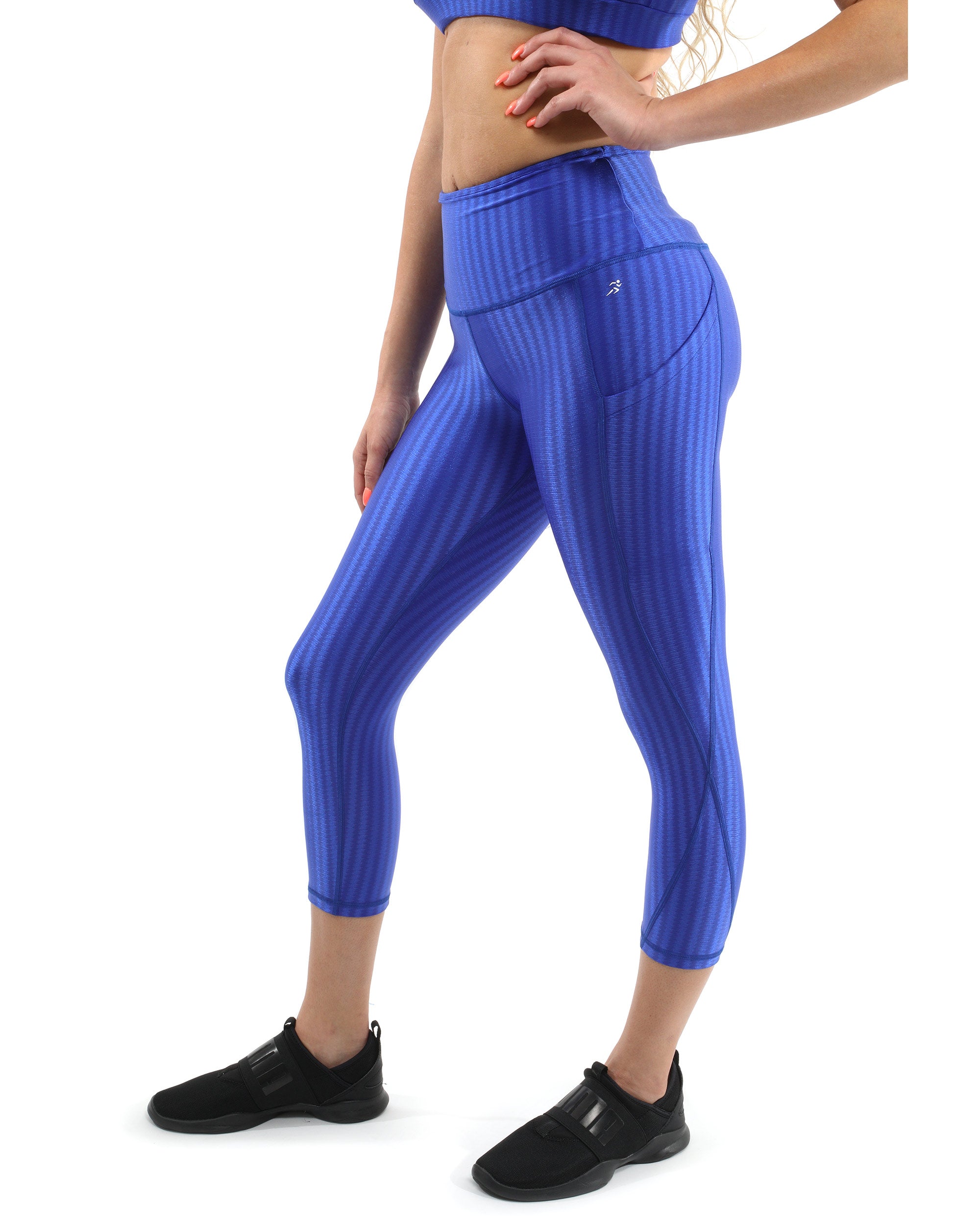 Firenze Activewear Capri Leggings - Blue [MADE IN ITALY] - Savoy Active