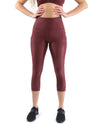 Verona Activewear Set - Leggings & Sports Bra - Maroon [MADE IN ITALY] - Savoy Active