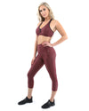 Verona Activewear Set - Leggings & Sports Bra - Maroon [MADE IN ITALY] - Savoy Active