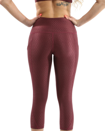 Verona Activewear Set - Leggings & Sports Bra - Maroon [MADE IN ITALY] - Savoy Active