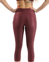 Verona Activewear Capri Leggings - Maroon [MADE IN ITALY] - Savoy Active