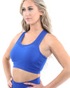 Milano Seamless Sports Bra - Blue [MADE IN ITALY] - Savoy Active