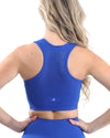 Milano Seamless Sports Bra - Blue [MADE IN ITALY] - Savoy Active