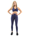 Venice Activewear Set - Leggings & Sports Bra - Navy [MADE IN ITALY] - Savoy Active