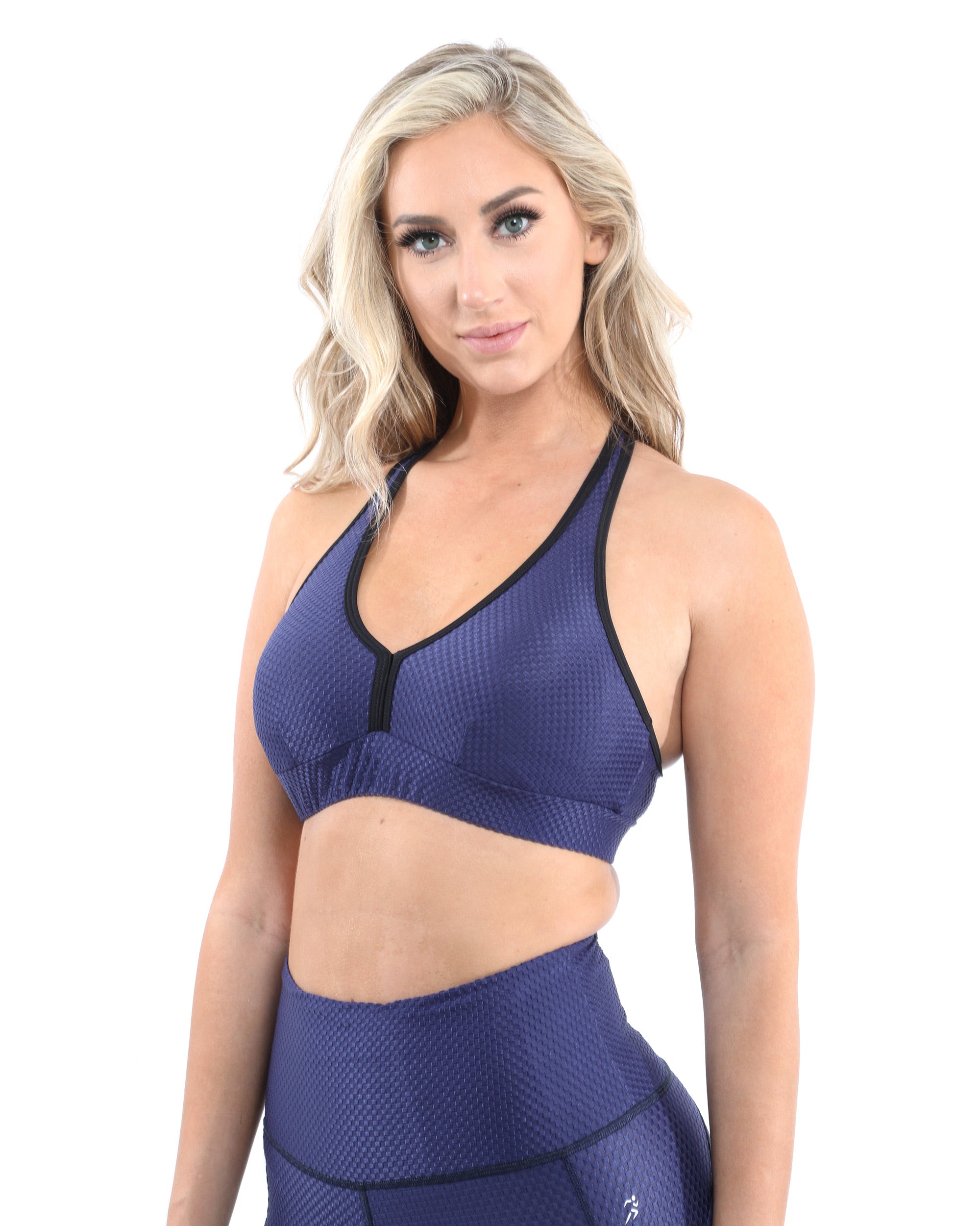 Venice Activewear Set - Leggings & Sports Bra - Navy [MADE IN ITALY] - Savoy Active