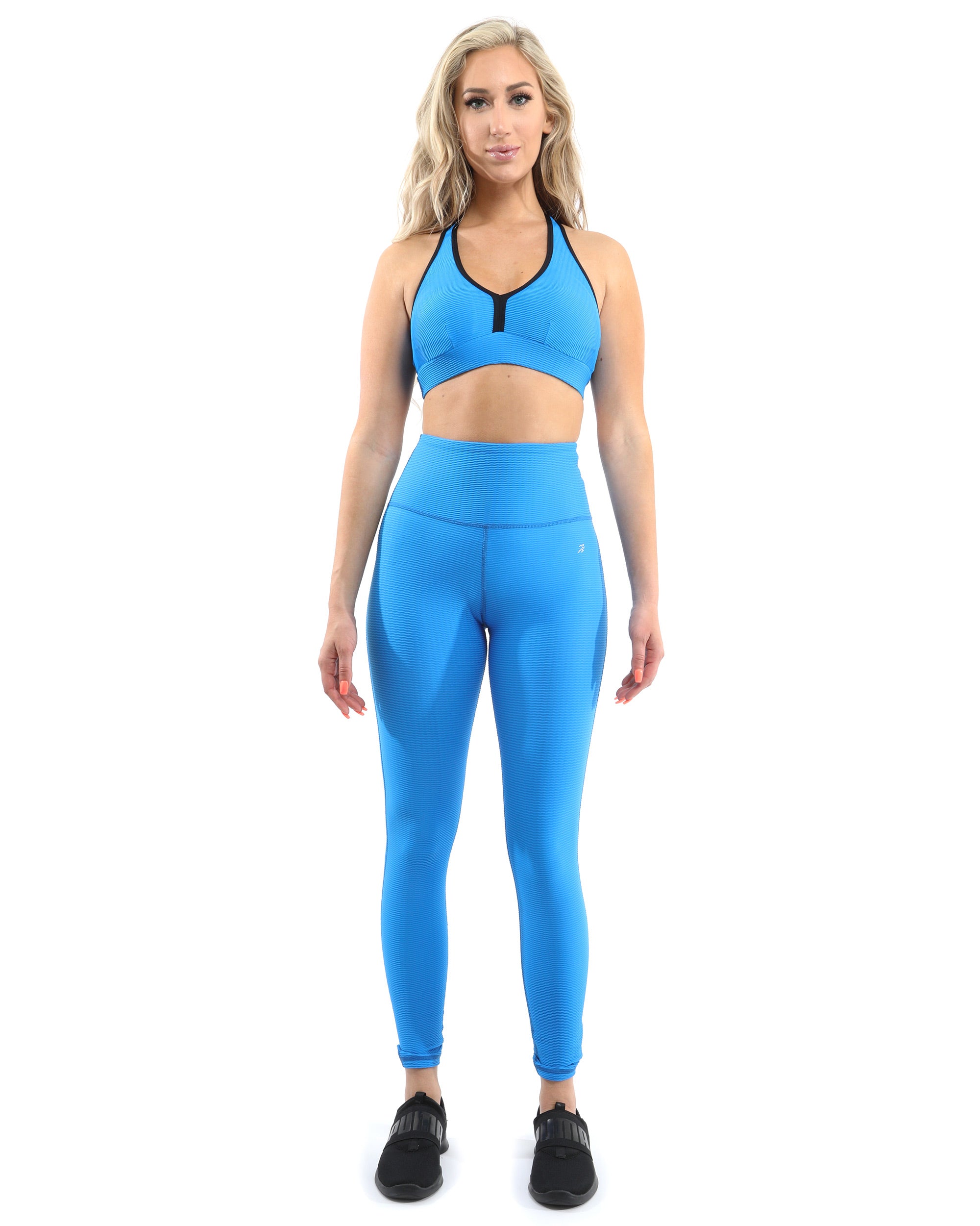 Positano Activewear Sports Bra - Aqua [MADE IN ITALY] - Savoy Active