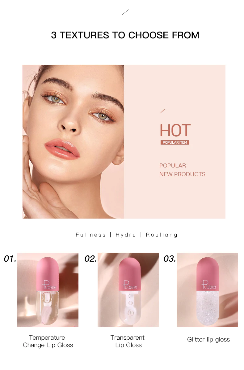 PUDAIER® Lip Gloss - Color 02# Transparent