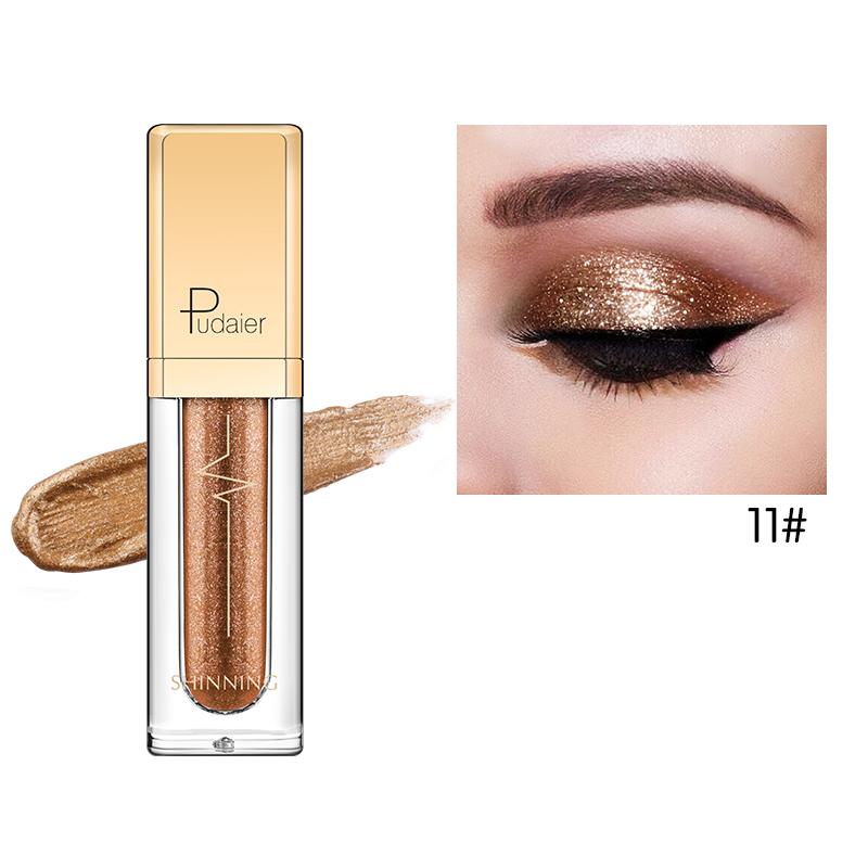 Pudaier Glitter & Glow Liquid Eyeshadow - Color # 11 Golden Brown