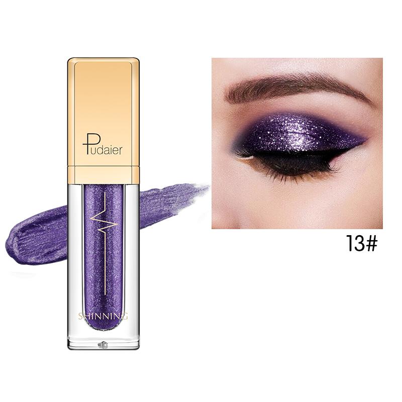Pudaier Glitter & Glow Liquid Eyeshadow - Color # 13 Bright Purple