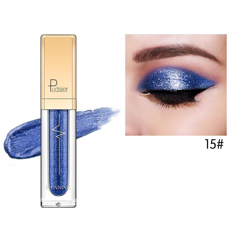 Pudaier Glitter & Glow Liquid Eyeshadow - Color # 15 Dark Blue